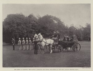 The Queen at Balmoral, Her Majesty inspecting the Yoruba Detachment of the West African Frontier Force by English Photographer