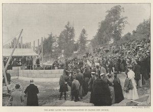 The Queen laying the Foundation-Stone of Crathie New Church by English Photographer