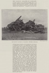 The Railway Accident at Barassie, Wrecked Carriages by English Photographer