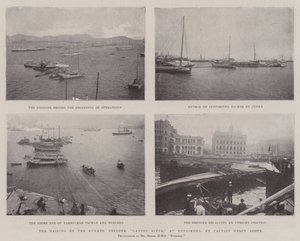 The Raising of the Sunken Dredger, Canton River, at Hong-Kong, by Captain Percy Scott by English Photographer