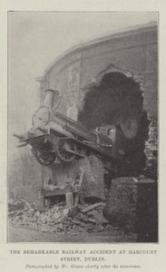 The Remarkable Railway Accident at Harcourt Street, Dublin by English Photographer