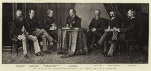 The Retiring Governor-General of India and his Council by English Photographer