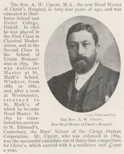 The Reverend A W Upcott, New Head Master of Christ