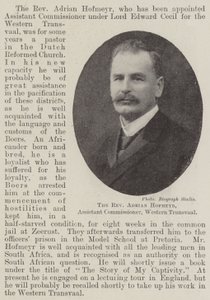The Reverend Adrian Hofmeyr, Assistant Commissioner, Western Transvaal by English Photographer