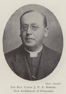 The Reverend Canon J P A Bowers, New Archdeacon of Gloucester by English Photographer