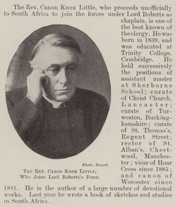 The Reverend Canon Knox Little, who joins Lord Roberts