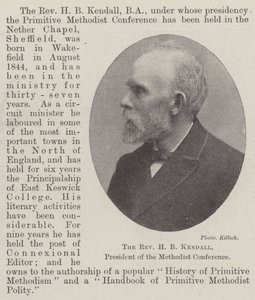 The Reverend H B Kendall, President to the Methodist Conference by English Photographer