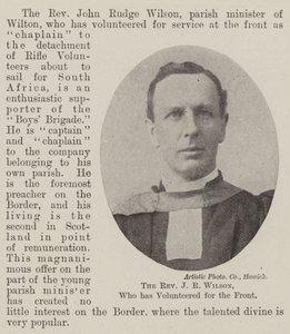The Reverend J. R. Wilson, who has volunteered for the Front by English Photographer