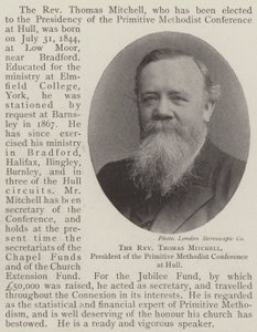 The Reverend Thomas Mitchell, President of the Primitive Methodist Conference at Hull by English Photographer