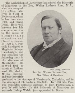 The Reverend Walter Ruthven Pym, New Bishop of Mauritius by English Photographer