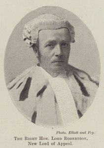The Right Honourable Lord Robertson, New Lord of Appeal by English Photographer