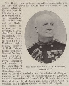 The Right Honourable Sir J H A Macdonald, created KCB by English Photographer