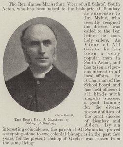 Right Reverend J MacArthur, Bishop of Bombay by English Photographer
