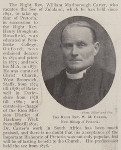 The Right Reverend W M Carter, New Bishop of Pretoria by English Photographer