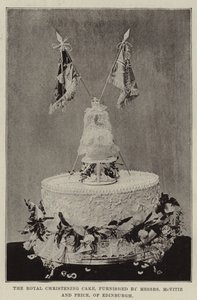 The Royal Christening Cake, furnished by Messers McVitie and Price, of Edinburgh