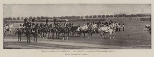 The Royal Review at Aldershot, the Queens Carriage at the Saluting Point