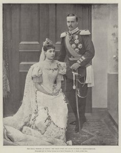 The Royal Wedding at Coburg, the Grand Duke and Grand Duchess of Hesse-Darmstadt by English Photographer