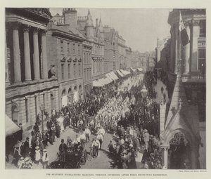 The Seaforth Highlanders marching through Inverness after their Recruiting Expedition