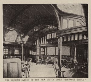 The Smoking Saloon of the New Castle Liner Kinfauns Castle