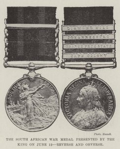 The South African War Medal presented by the King on 12 June by English Photographer