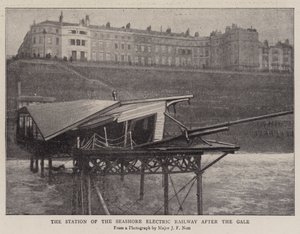 The Station of the Seashore Electric Railway after the Gale