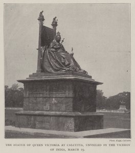 The Statue of Queen Victoria at Calcutta, Unveiled by the Viceroy of India, 19 March by English Photographer
