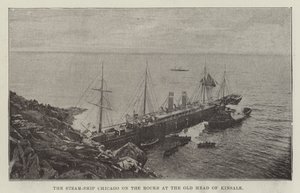 The Steam-Ship Chicago on the Rocks at the Old Head of Kinsale by English Photographer