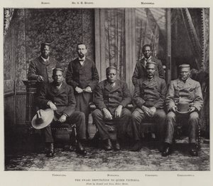 The Swazi Deputation to Queen Victoria by English Photographer