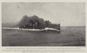The Torpedo-Boat Destroyer HMS Viper, running at the Record Speed of 35.5 knots, or nearly Forty-One Statute Miles, per Hour by English Photographer