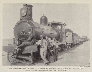 The Transvaal War, a Free State Train at Norvals Pont Station at the Junction between Port Elizabeth and the Free State by English Photographer