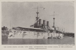The United States Cruiser New York, representing the United States at the Australian Federal Demonstrations