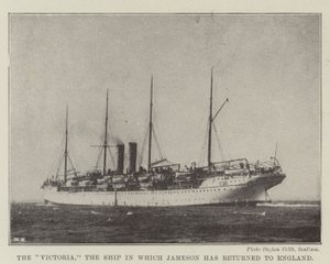 The Victoria, the Ship in which Jameson has returned to England