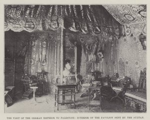 The Visit of the German Emperor to Palestine, Interior of the Pavilion sent by the Sultan
