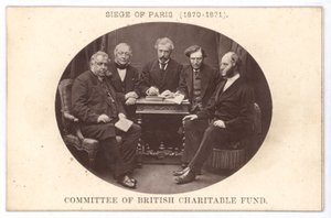 The Committee of the British Charitable Fund, Assisting the Poor During the Siege of Paris (1870-1871) by English Photographer