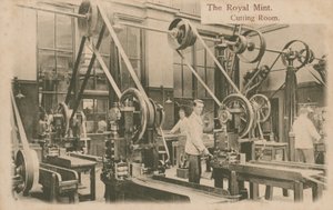 The cutting room at the Royal Mint, London