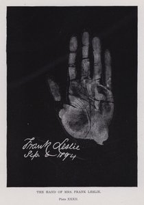 The hand of Mrs Frank Leslie by English Photographer
