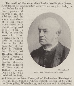 The Late Archdeacon Furse by English Photographer
