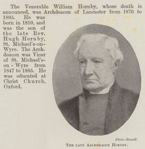 The Late Archdeacon Hornby by English Photographer