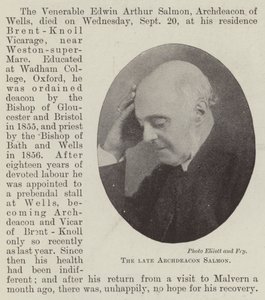 The late Archdeacon Salmon by English Photographer