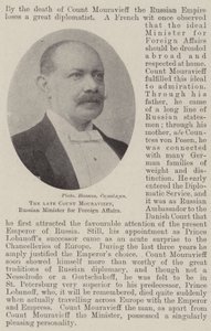 The Late Count Mouravieff, Russian Minister for Foreign Affairs by English Photographer