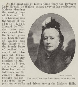 The Late Dowager Lady Howard de Walden