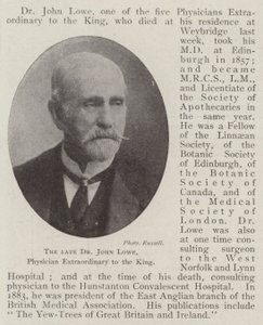 The late Dr John Lowe, Physician Extraordinary to the King by English Photographer