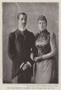 The Late Duke of Clarence and Princess May of Teck by English Photographer
