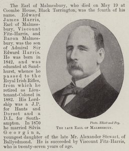 The Late Earl of Malmesbury by English Photographer