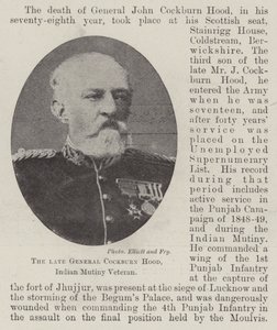 The late General Cockburn Hood, Indian Mutiny Veteran by English Photographer