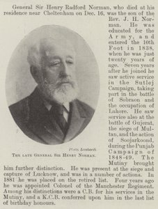 General Sir Henry Norman by English Photographer