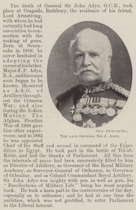 The Late General Sir J Adye by English Photographer