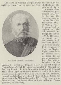 The late General Thackwell by English Photographer