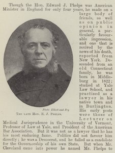 The late Honourable E J Phelps by English Photographer