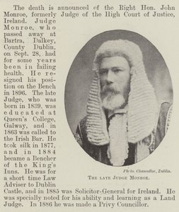 The late Judge Monroe by English Photographer